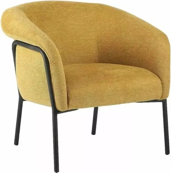 Poltrona Clover in tessuto curry - Brego68/nero