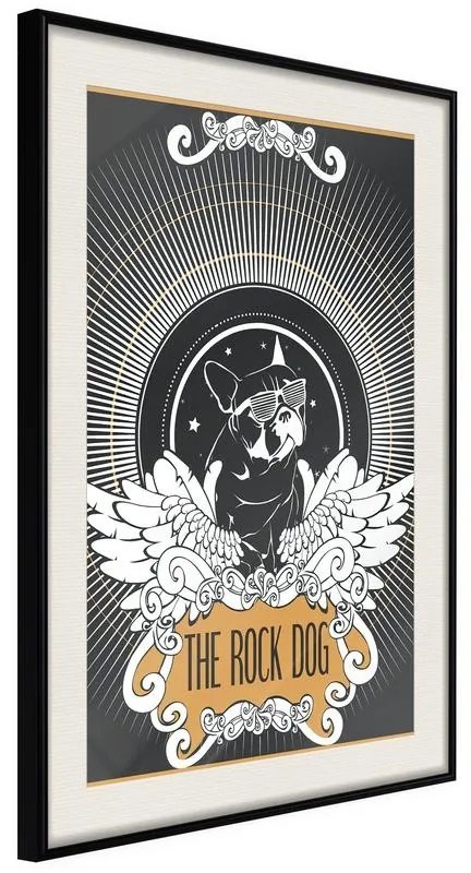 Poster  Cool Bulldog  Cornice Quadri Cornice nera con pass-partout, Larghezza x Altezza Home decor 20x30