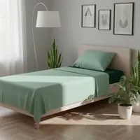 Completo letto singolo bicolor verde chiaro e scuro
