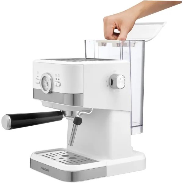 Sencor macchina espresso leva 1050W/230V bianco/cromo opaco