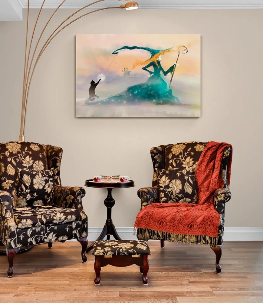 Quadro su tela – Strega disegnata