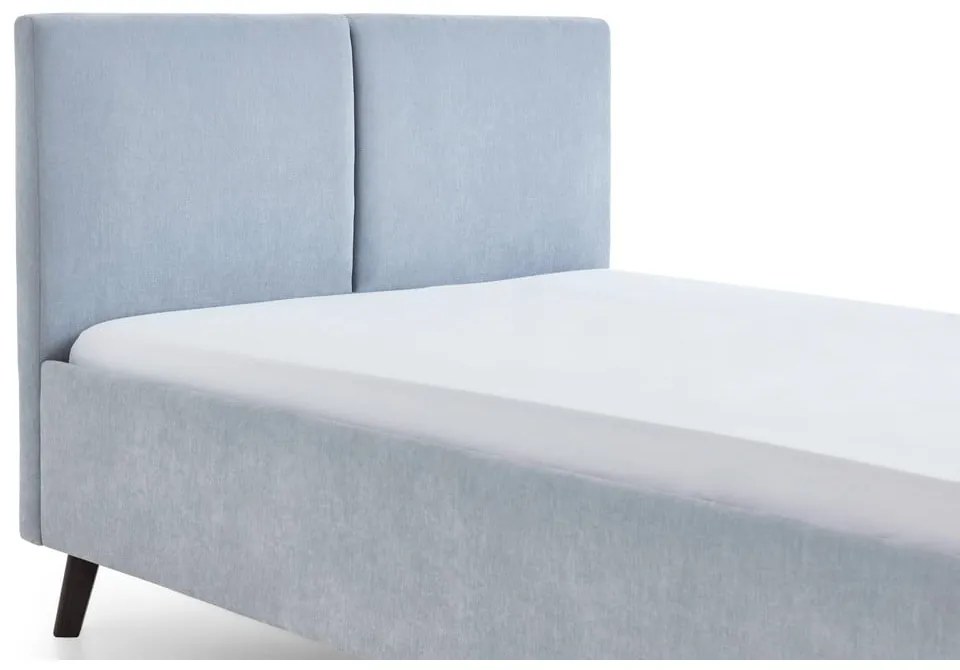 Letto matrimoniale imbottito azzurro con rete inclusa 140x200 cm Piano – Meise Möbel