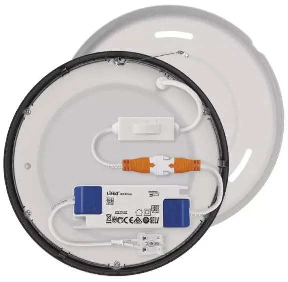 Plafoniera LED LED/12,5W/230V 3000/3500/4000K d. 17 cm nero