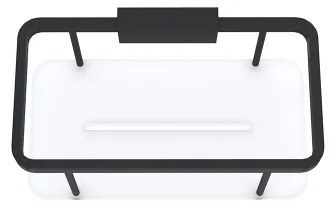 NIMCO Ki-14015-B-90 - Mensola a muro per doccia KIBO opaco nero/bianco