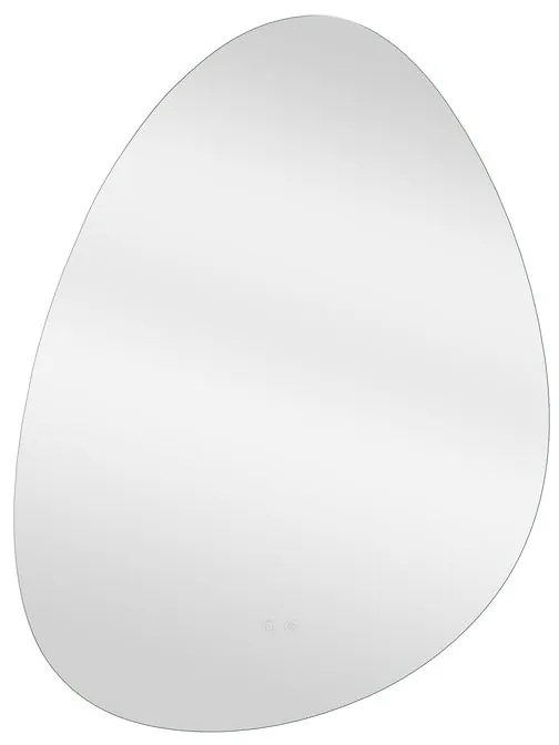 Specchio con illuminazione integrata bagno ciottolo SENSEA L 60 x H 80 x P 3 cm grigio / argento