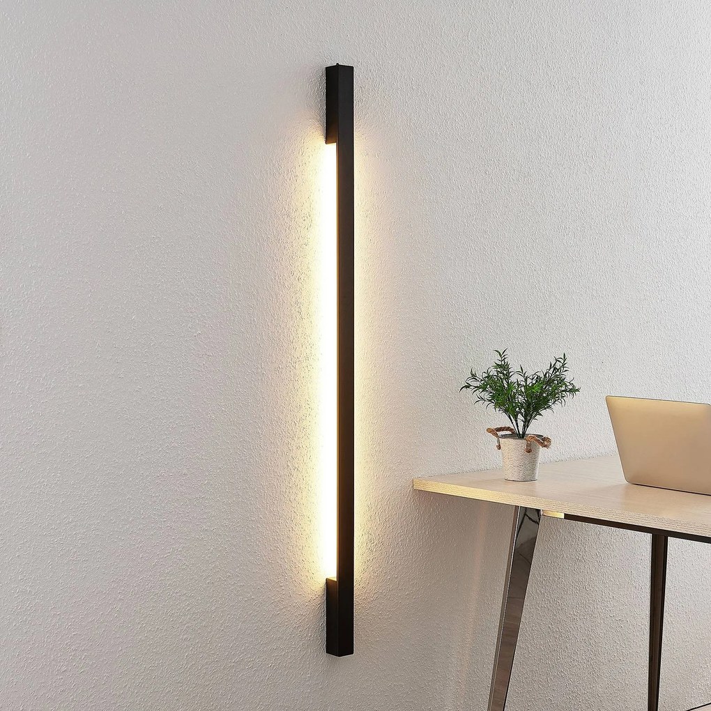 Applique da parete a LED Ivano Arcchio, Nero, Corridoio, Alluminio, Moderno, Applique a LED