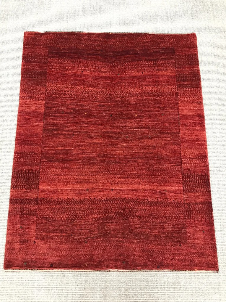 Loribaft Tappeto 130x100 Rosso (Iran) Annodato A Mano