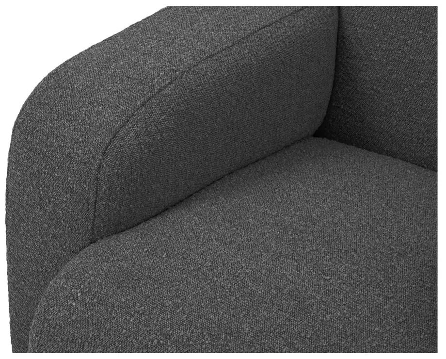 Divano angolare grigio scuro in tessuto bouclé (angolo destro) Molino - Micadoni Home