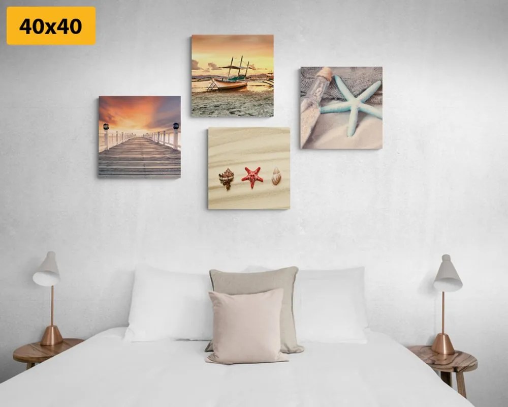 Set di quadri – Tesori del mare e della spiaggia