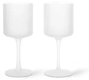 Ripple Bianco Wine Glasses Set of 2 Frosted - Ferm Living