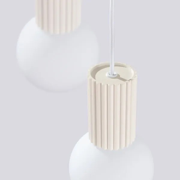 Sollux SL.1720 - Lampadario a sospensione con filo HALO 3xG9/8W/230V diametro 25 cm color crema
