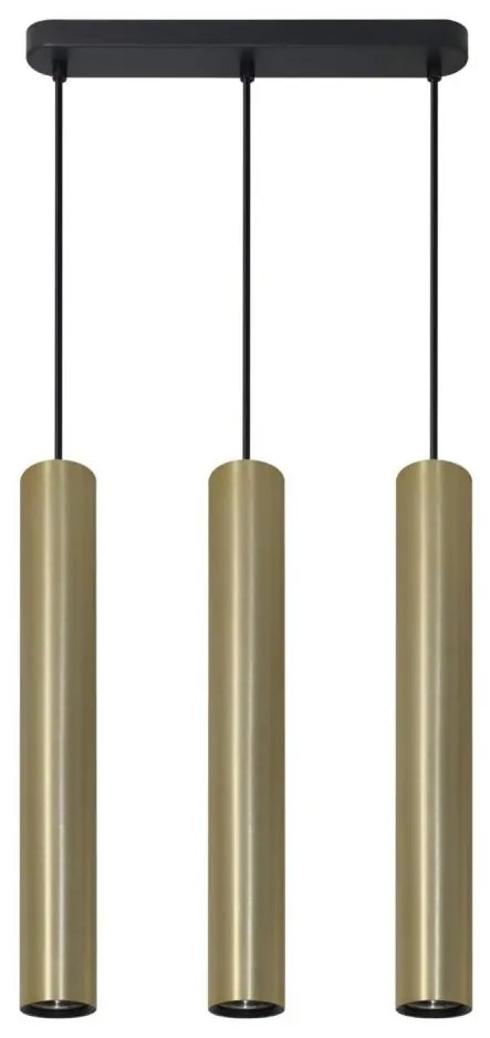 Lampadario a sospensione con filo LUNGOMARE 3xGU10/10W/230V oro