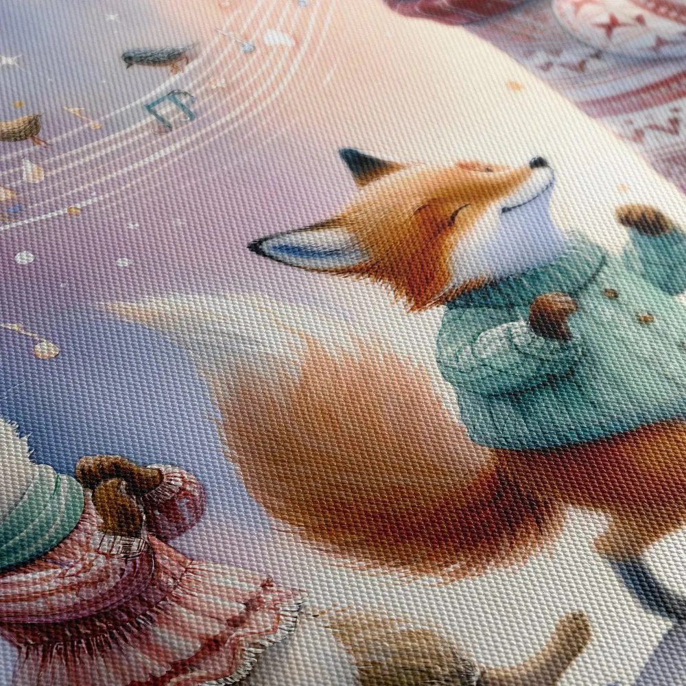 Quadro su tela – Animali che marciano al ritmo della musica