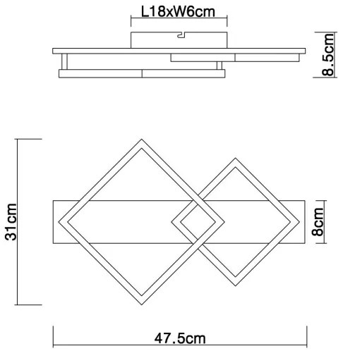 Globo 67294D1 - Plafoniera LED BEATRIX LED/18W/230V