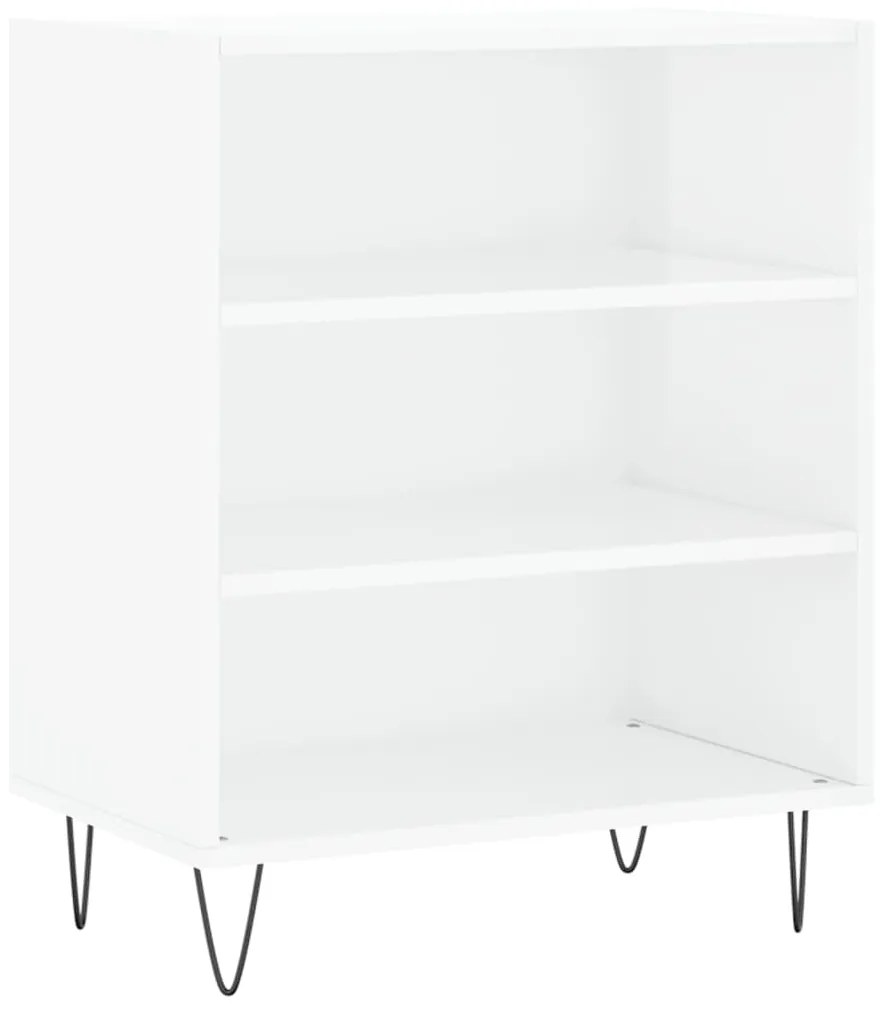 Credenza bianco lucido 57x35x70 cm in legno multistrato