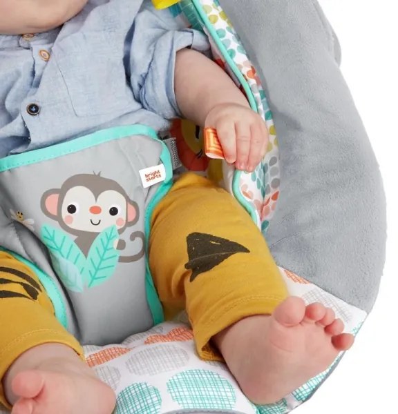 Bright Starts - Lettino vibrante per bambini con melodia WHIMSICAL WILD 3xLR14