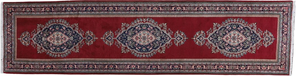 Kashan Tappeto persiano 370 x 100 (Iran) Annodato A Mano
