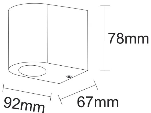 Applique da esterno BOSTON 1xGU10/10W/230V IP44 bianco