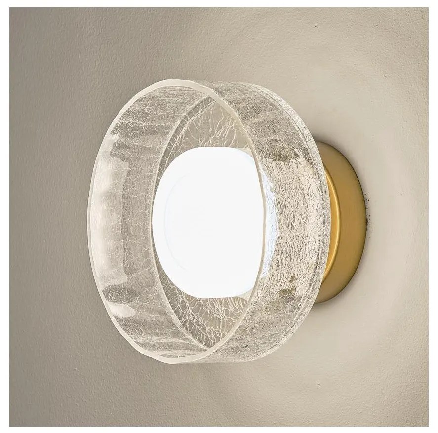 Applique a LED LED/8W/230V 3000K oro/limpido