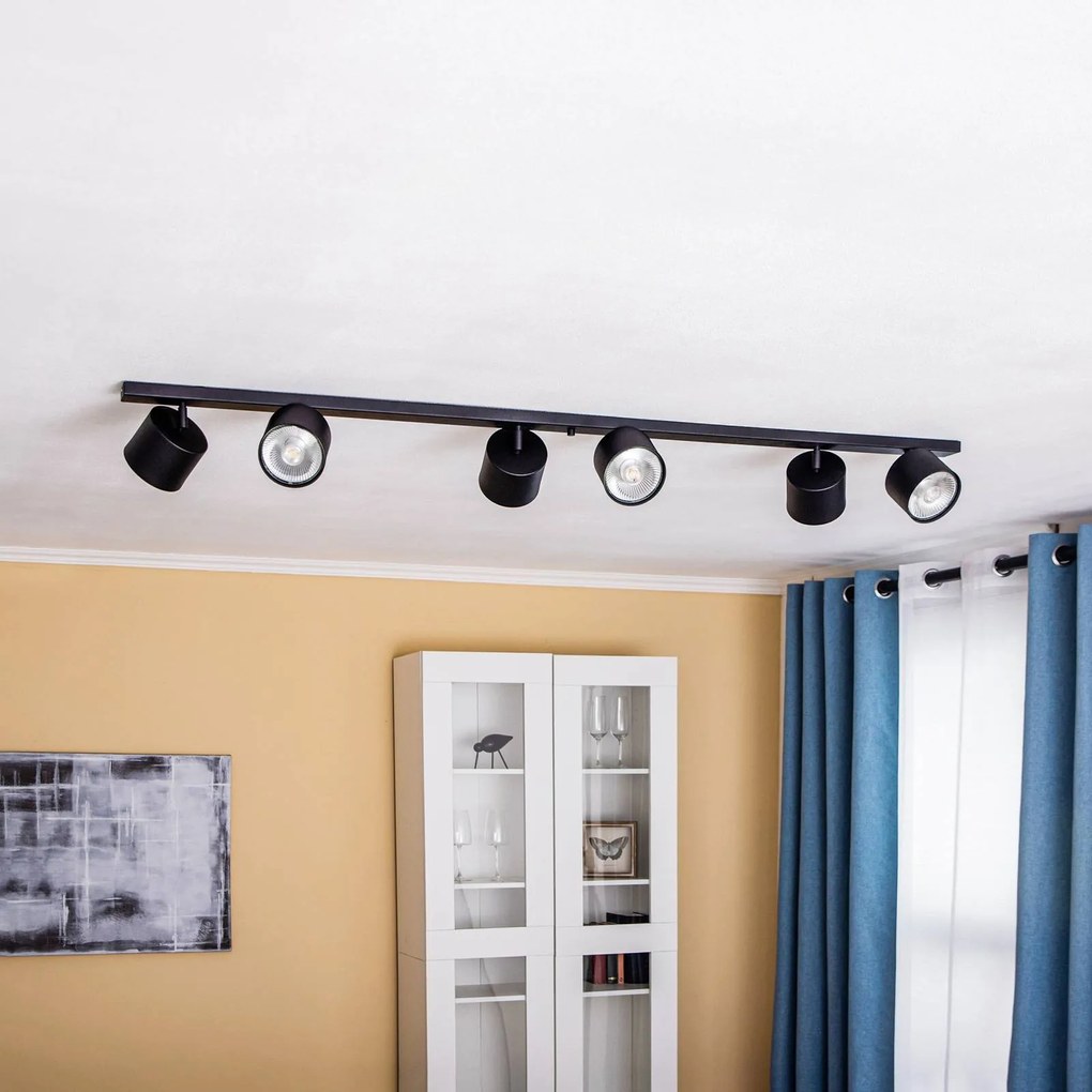 ALDEX Faretto da soffitto 1047PL_K, a 6 luci, nero