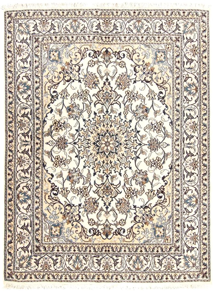 Nain Tappeto 150 x 200 Beige (Iran) Annodato A Mano