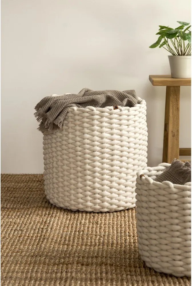 Cesto in tessuto ø 40x40 cm Peach Skin Round XL – Bigso