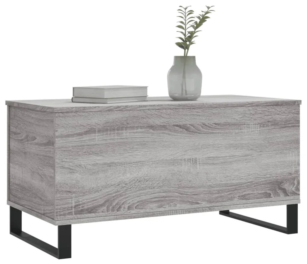 Tavolino salotto grigio sonoma 90x44,5x45 cm legno multistrato