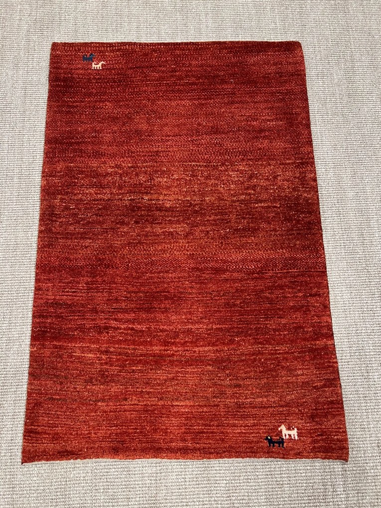 Gabbeh Tappeto 80x120 Rosso (Iran) Annodato A Mano