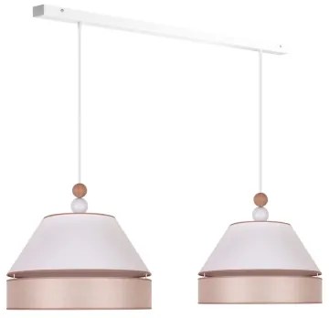 Duolla - Lampadario a sospensione con filo AVIGNON 2xE27/15W/230V bianco/beige