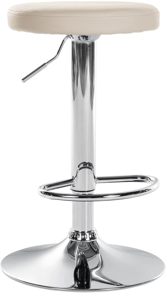 Sgabello Bar Ponte Regolabile İn Altezza Con Rivestimento İn Ecopelle / Weiß / Chrom