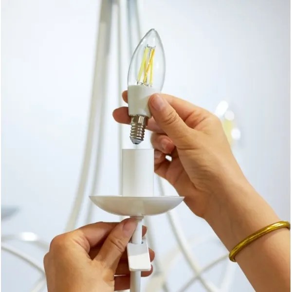 Lampadina LED Dimmerabile C35 E14/4,9W/230V 2700-6500K CRI 90 Wi-Fi - WiZ