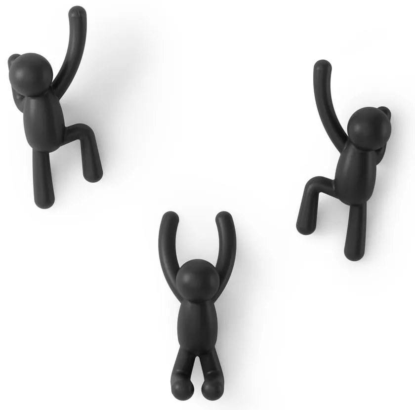 Ganci in plastica da parete in set da 3 Buddy - Umbra