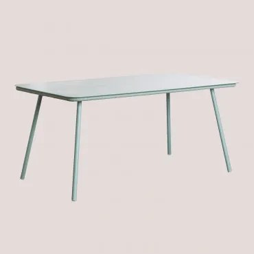 Tavolo da Giardino Rettangolare in Vetro e Alluminio (160x90 cm) - Sklum