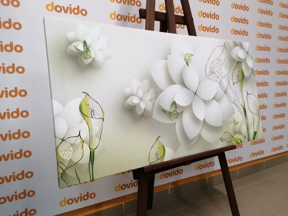 Quadro su tela – Fiori astratti