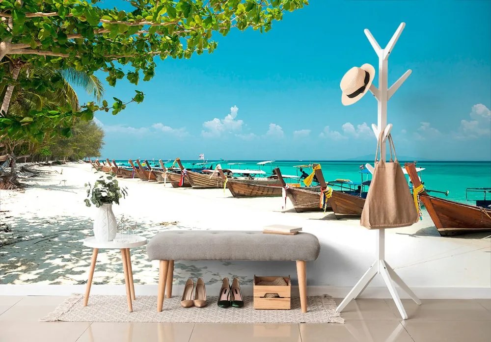 Carta da parati – Spiaggia sabbiosa sull'isola di Bamboo