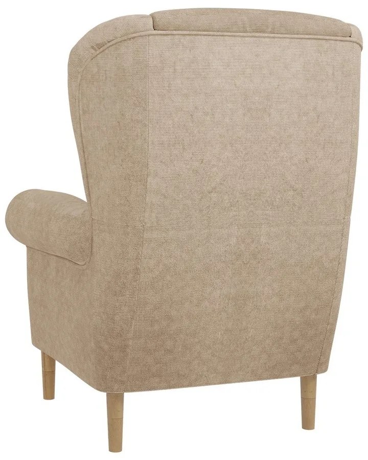 Poltrona con braccioli marrone chiaro Swan – Ropez