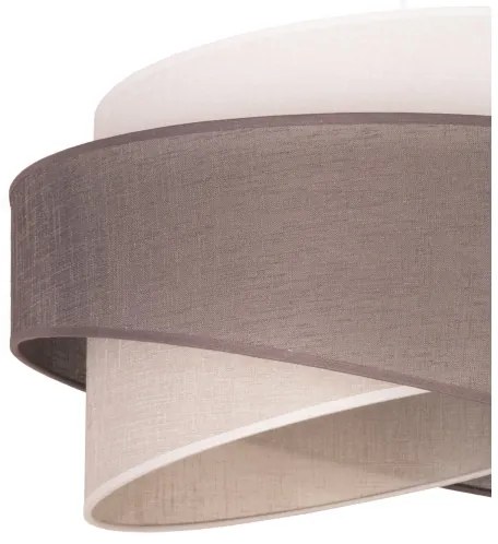 Duolla - Lampadario a sospensione con filo BROOKLYN 1xE27/40W/230V diametro 50 cm grigio/beige/bianco