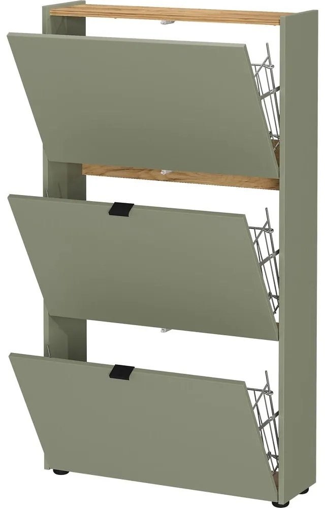 Set di mobili da ingresso di colore naturale/grigio tortora 101x200x22 cm Ameca – Germania