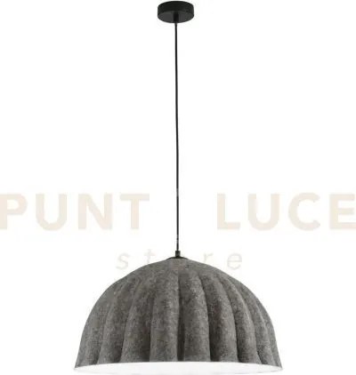 Lampadario a sospensione midi in feltro grigio e bianco cavo 2m par...