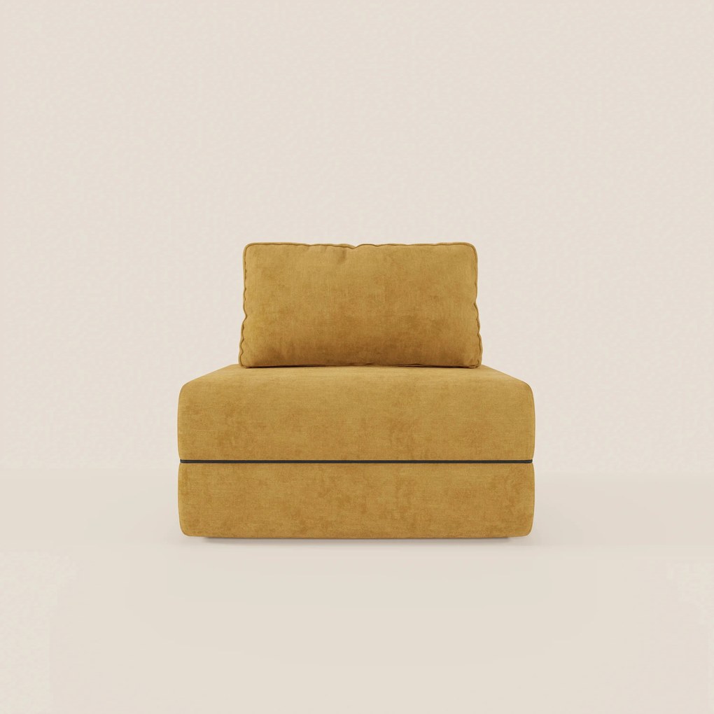 Rift poltrona letto con materasso alto 22 cm e memory foam - schienale mobile e tessuto smacchiabile T31