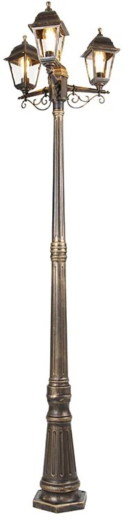 Lanterna smart oro antico 3 luci IP44 incl. Wifi ST64 - Capital