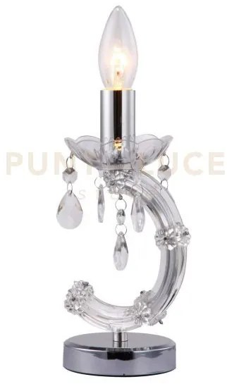 Lume houston trasparente 1 luce attacco e14 9,5x9,5x24cm