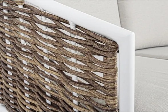 Salotto Da Esterno In Alluminio 5 Posti Con Tavolino Maribela Bianco Bizzotto