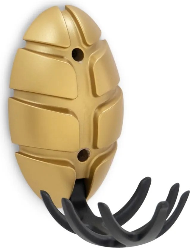 Gancio da parete nero/dorato in plastica Bug – Spinder Design