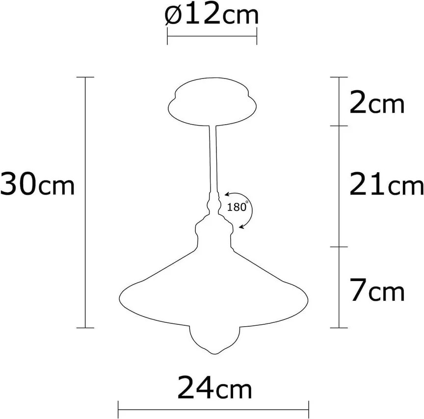 Plafoniera color bronzo con paralume in metallo ø 24 cm Berceste – Opviq lights