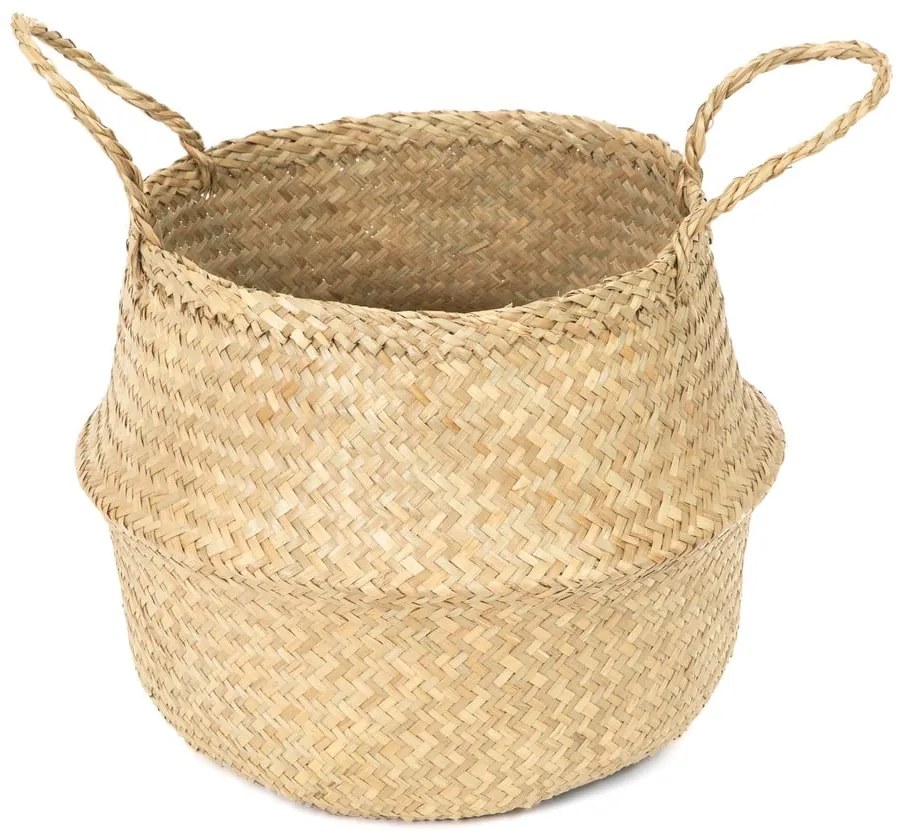 Cesto portaoggetti in seagrass chiaro , ⌀ 35 cm - Compactor