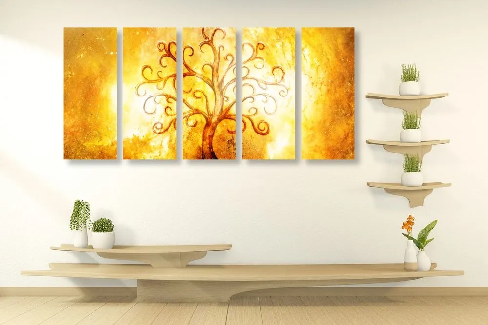 Quadri 5 pezzi – Albero della vita