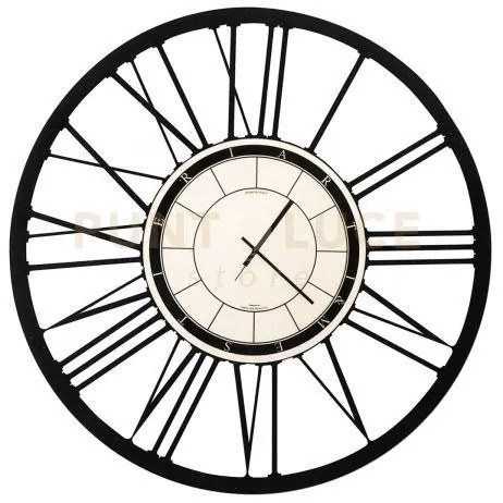 Orologio da parete di design numeri romani nero
