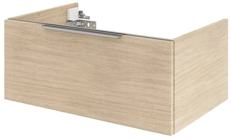 Mobile da bagno sospeso sotto lavabo L 75 x H 64 x P 48 cm lucido, 4 cassetti Apertura push-pull SENSEA Neo, Maniglie acquistabili separatamente