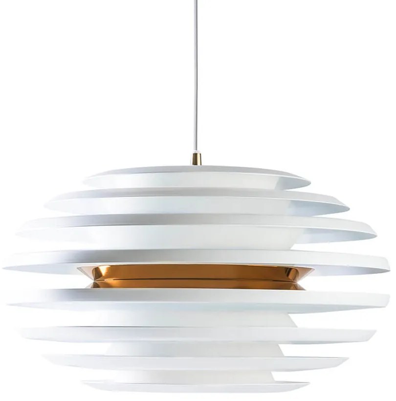 Belid - Ellipse Lampada a Sospensione Ø500 Bianco Opaco/Ottone Belid